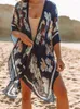 Damen-Badebekleidung, mittellanger Cardigan aus Silt-Chiffon, bedruckt, Sonnenschutz, Hoodone-Resort-Stil im Sommer, Strand, Überzug, Damenbekleidung, Mantel