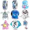 925 Silver Turtle Charms Classic Popular Pendant Ocean Series Dolphin Beads Diy Fit Pandora Designer Armband Halsband för kvinnor smycken lyxig gåva