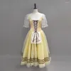 Desgaste de palco Giselle não pode criar filhas para crianças e adultos com Tutu Amarelo Personalizado Profissional Performance Match Tule Feminino