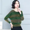 Women's Blouses Fashion Tunic Shine Women Blouse Spring Elegant Knitted Shirt Oversized Glitter Loose Tops Clothing Blusas 15772