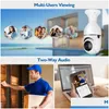 IP-Kameras Wifi PTZ Remote HD 360ﾰ Betrachtungssicherheit E27 BB-Schnittstelle 1080P Wireless 360 Rotate Tracking Panoramakamera Lichttropfen Dhkfp