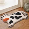 Tappetino da bagno carino mucca soffice tappeto floccato vasca da bagno laterale antiscivolo tappeto tappetino animale zerbino casa camera dei bambini vivaio decor HKD230809