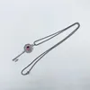 Hänghalsband mode nyckel metall inlagd pärla halsband rostfritt stål mäns och kvinnors tillbehör ljus lyxig gåva