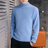 Männer Pullover 2023 Nachahmung Nerz Samt Mock Neck Männer Koreanische Mode Trend Streetwear Teenager Grundlegende Herbst Kleidung Feste Pullover