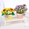Transformation toys Robots Mini Bonsai Flowers Plants Building Block DIY Green Plant Bouquet Potted Home Decoration Children Toys For Girls Christmas Gifts 230809