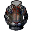 Felpe con cappuccio da uomo Tiger Felpa con cappuccio stampata 3d Tuta da uomo Uomo Autunno Inverno Casual Felpa Pullover Tuta da uomo Set Abbigliamento di moda