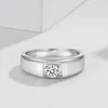 Cluster Rings HOYON Mini gioielli con diamanti naturali S925 Anello in argento sterling per uomo Bizuteria Pure Gemstone Anelli Box