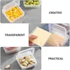 Dinnerware Sets 2 Pcs Transparent Storage Box Serving Cases Egg Organizer Corn Cake Pp Cheese Home Snack Container