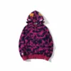 A Bathing Ape Herfst en Winter Shark Head Camouflage Hooded Sweater Heren en dames Casual dun jack met ritssluiting Bathing Ape Hooded