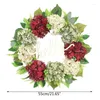 Decorative Flowers Y5LE Spring Hydrangea Wreath Artificial Hanging Wedding Ornament For Garden Yard Front Door Decoration Gift Supplies