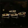Cluster Rings 2023 Fashion 8 Colors CZ Stone Minúsculo Coração Charm Ring Gold Color Copper Women Wedding Trendy Finger Jewelry Wholesale