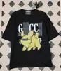 Designer t Shirt Short Sleeve for Men Women High Quality Casual Fashion Version Gu Cute Animal Stickers Printed and 280g Pure Cotton Round Neck Sleeved T-shirt