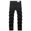 Slim-fit elastic hole embroidery vintage tape personality trend foreign trade pants men Designer Jeans Mens Denim Pants Fashion Trouser Top Sell