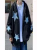 Sweats à capuche pour femmes Y2K Retro Vêtements Pull Hommes FEMMES Star Patch Zipper Hoodie Over-size Jacket E-Girl 90s Pullover Street