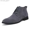 Zapatos de vestir Botas de hombre Botines de cuero Botas de cuero transpirables para hombre Zapatos de tacón alto Zapatos casuales de invierno para hombre al aire libre tyh7 Z230809