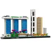 Diğer Toys Singapur Şehir Skyline Legoingsly Dubai Dünya Ünlü Bina Tuğlaları Bloklar DIY Eğitim Çocuk Hediyesi Erkekler için 230809