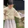Pullover Children Sweater 2023 Spring Autumn Fashionable Korean Styles Girls Long Sleeve Short Solid Color Kids 230809