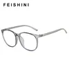 Lunettes de soleil Feishini Anti lumière bleue protecteur lunettes bloquant le filtre réduit la fatigue des lunettes clair ordinateur de jeu femmes ovale