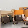 Multi Pochette Accessoires Bag Crossbody Designer Women skórzana łańcuch klasyczny Klątka Siatka kwiatowa Czarna różowa torebka torebki na ramię torebka