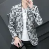 Herrenanzüge-Blazer, hochwertiger Blazer für Herren, Jugend, koreanischer Modetrend, fortgeschritten, einfach, Business, lässig, elegant, Party, Gentleman, schmale Anzugjacke 230808