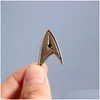 Stift brosches star trek starfleet emalj brosch stift madge lapel legering metall mode smycken tillbehör gåvor släpp leverans dh6tn