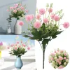 Dekorativa blommor i konstgjord blommisimulering Rose Bröllop Buketter Floral Silk Hand bundna PO Props Booth