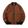 Herenjacks 2023 Autumn Zipper vest voor mode Jack met lange mouwen Solid Color Loose XXL Stand Collar Casual Coat Outswear