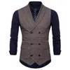 Coletes Masculinos Homens Terno Formal Colete Sem Mangas Colete Magro Xadrez Casamento Clássico Smoking Outwear Social Blazer 230808