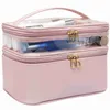 Cosmetic Bags Cases Makeup bag PU leather double layer large capacity women's wash bagstylishhandbagsstore