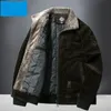 Men's Down Parkas Winter Jackets Plush Thickening Coat Cashmere Cotton Added Clothing Retro Corduroy Motorcycle Jacket 230809