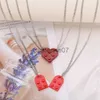 Pendant Necklaces 2Pcs Heart Brick Couples Love Necklace For Lovers Women Men Lego Elements Friends Necklaces Valentines Gift Jewelry J230809