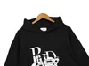 Rhude Automne et Hiver New Print High Street Fashion Casual Loose Couple Hooded Sweater Coat