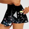 Spódnica kąpielowa w szortach kobiecego pokrywka damskiej wysokiej talii tennisa plisowana kobiety swobodne spodnie z kieszeniami