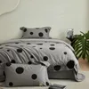 Bedding Sets 800TC Pima Cotton Set Nostalgic Vintage Polka Dots Large Circles Rounds Duvet Cover Quilted Bedspread 2 Pillowcases