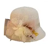 Sombreros de ala ancha, sombrero de playa, banda de absorción de sudor, lavabo para mujer, tocado de boda, gorra femenina para fiesta, Wome Sun Fall