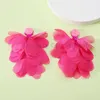 Dangle Earrings Rose Flower Petals Drop For Women Bohemian Luxury Elegant Acrylic Beads Pendants Bridal Wedding Original Jewelry