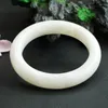 Pulseira de Jade Branco Grau A Feminino Pedra Preciosa de Cura Jóias Finas Genuíno Hetian Jades Nefrita Pulseiras de Pedra Natural