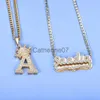 Pendant Necklaces 3D Nameplate Two Color Necklace For Women Personalized Double Layer Necklaces With Heart Customized Name Stainless Steel Jewelry J230809