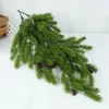 Faux Floral Greenery 80cm Christmas Pine Needles Rattan Garland Artificial Green Plants Pine Cones Wreath For Home Xmas Hanging Decoration Year 230809