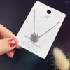 Łańcuchy s925 srebrny naszyjnik dla kobiet w stylu mody kpop w stylu słonecznika Diamentowy biżuteria idealny prezent urodzinowy