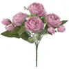 Fleurs décoratives 30cm 9 têtes pivoine artificielle soie faux bouquets de pivoines pour la maison centres de table décoration de fête de mariage