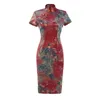 Vêtements ethniques Shanghai Story longueur au genou Cheongsam robes traditionnelles chinoises femmes Qipao 8 couleurs