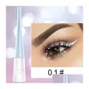 Overige Gezondheid Schoonheidsartikelen Colorf Neon Groen Wit Mat Vloeibaar Eyeliner Potlood Waterproof Make-up Eyeliner Blauw Roze Gele Ogen C Dhdts