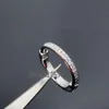 Designer-Marke TFF Lock U-förmige Dual-Farb-Ring-Einzelreihen Diamant Personalisiert vielseitig V Gold 925 Silber plattiert Mode Ornament Womens