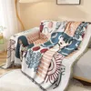 Decken Nordische Baumwoll-Sofa-Überwurfdecke, universeller gestrickter Sofabezug mit Quasten, Ins-Stil, Outdoor-Picknickdecken, Wandteppich für Bett 230809