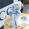 Vestuário para cães Roupas para animais de estimação Borboleta Saia jeans Cachorrinho Gato Colete Caminhada ao ar livre Alça de peito de segurança Corda de chumbo Cães Vestido de princesa Suprimentos