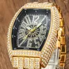 Horloges Herenhorloge All Diamond Waterproof Quartz Glow Pointer Hip Hop Fashion Clock Religios Masculino