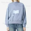 Isabel Marant Designer Pullover Sweatshirt Flocking Print Half High Collar Long Sleeve For Women Fashion Hoodies T230809