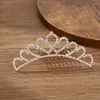 Hair Clips Children Mini Princess Crowns Comb Crystal Bridal Tiaras For Women Girls Rhinestone Pearl Wedding Party Tiara Gift