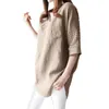 Женские блузки напечатанные пуговицы v nece cotton blouse рубашка женские теннисные рубашки